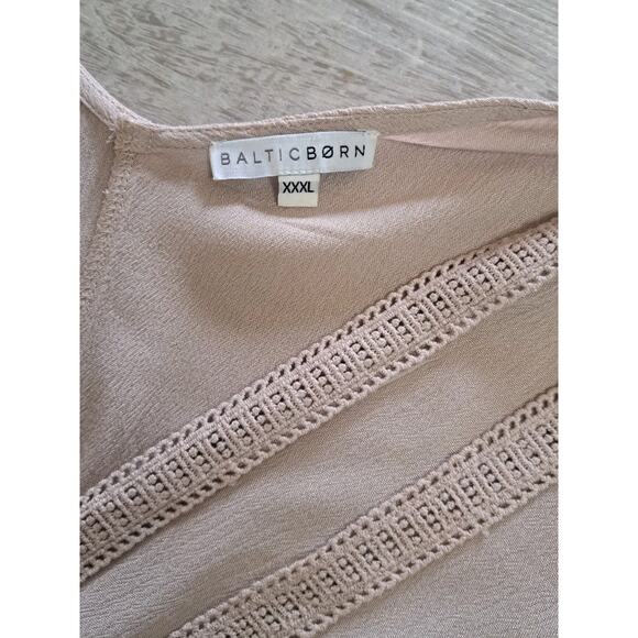 Baltic Born Womens Jennifer Deep V Flutter Sleeve Maxi Dress 3XL XXXL Boho Beige - Picture 8 of 14